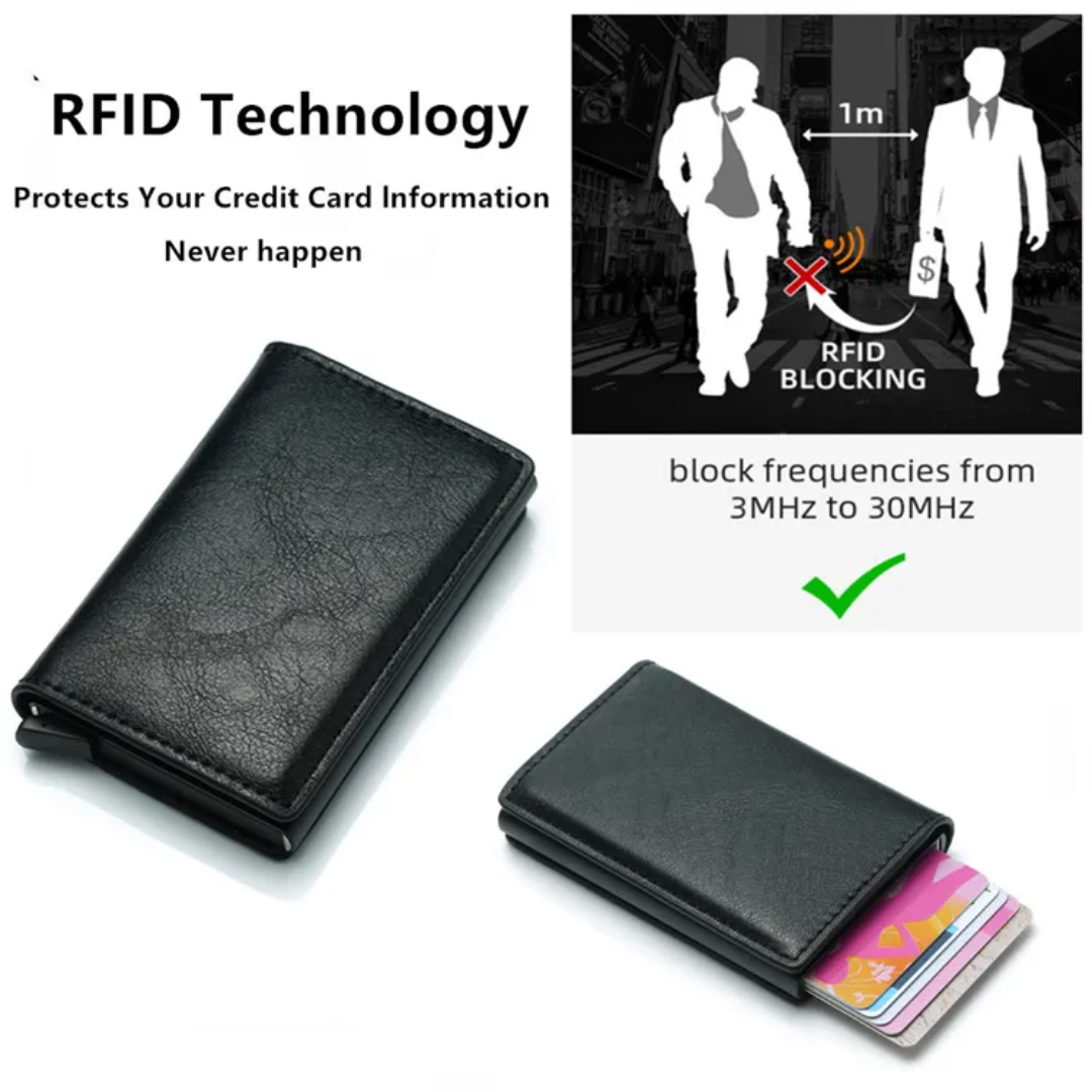 RFID-Blocking Aluminium Cardholder Wallet with Money Clip