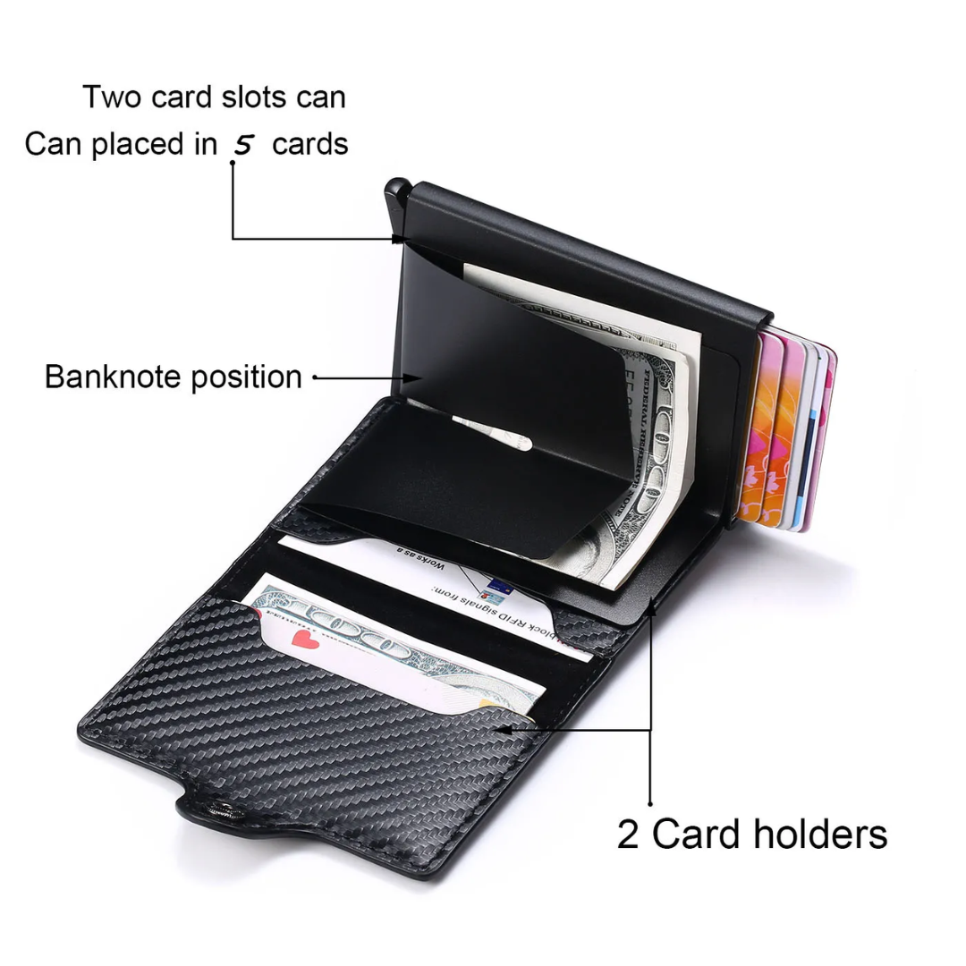 RFID-Blocking Aluminium Cardholder Wallet with Money Clip