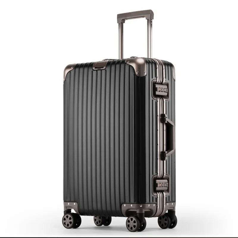 Aluminium-Magnesium Hard Shell Suitcase with 360° Spinner Wheels