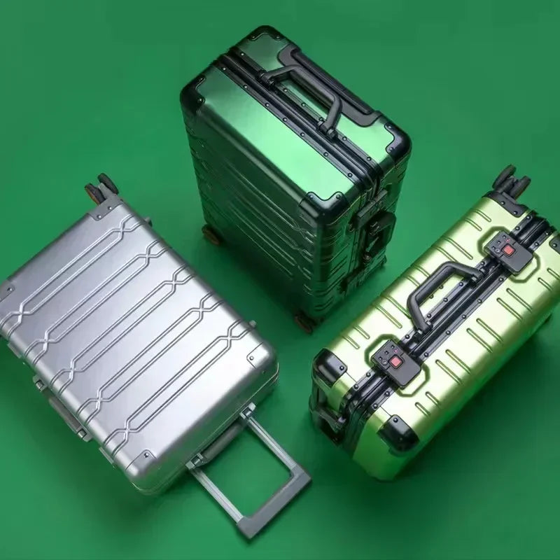 Aluminium-Magnesium Business Suitcase with TSA Lock and 360° Spinner Wheels
