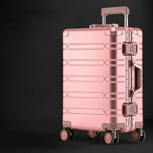 Aluminium-Magnesium Business Suitcase with TSA Lock and 360° Spinner Wheels