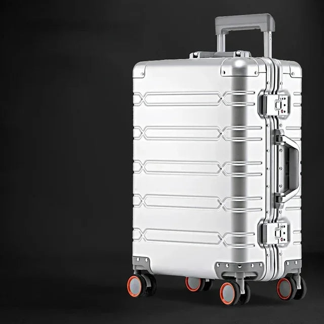 Aluminium-Magnesium Business Suitcase with TSA Lock and 360° Spinner Wheels