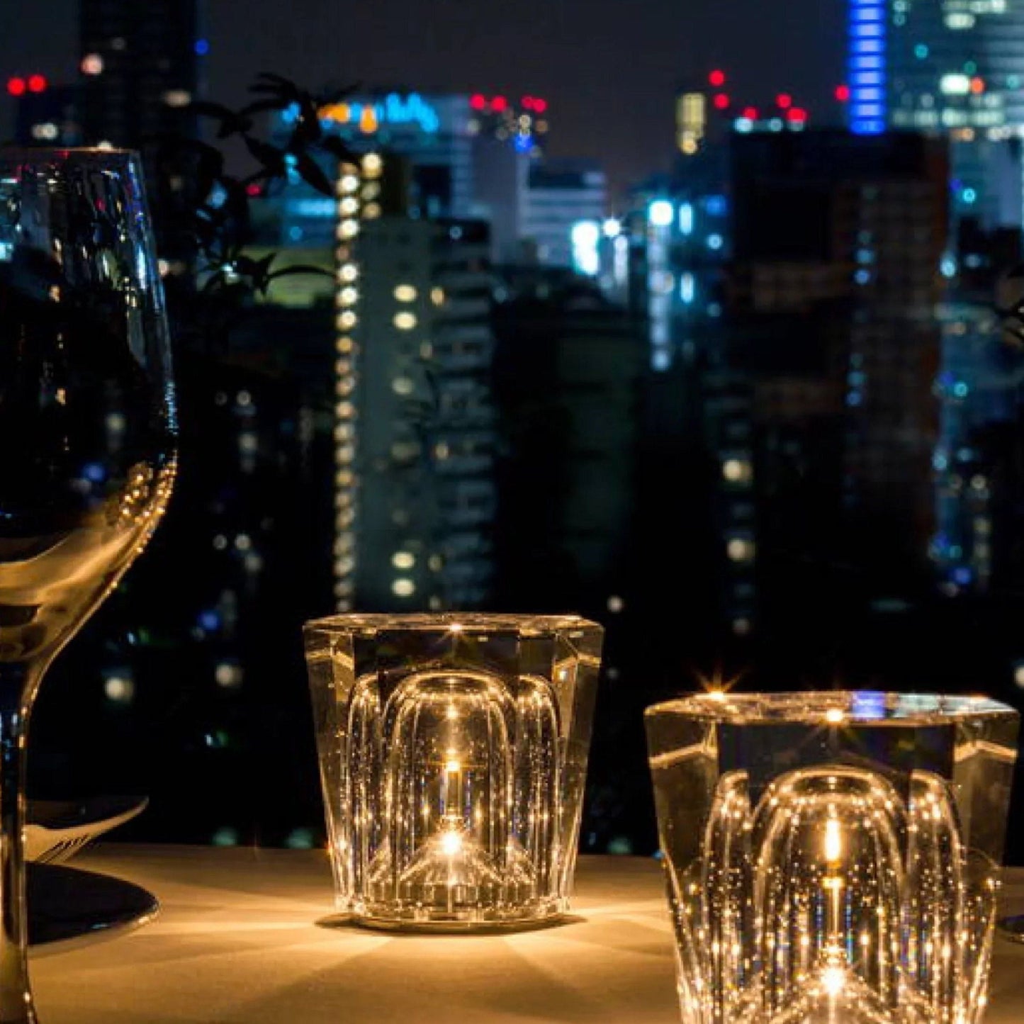 Rechargeable LED Crystal Table Lamp with Diamond Design