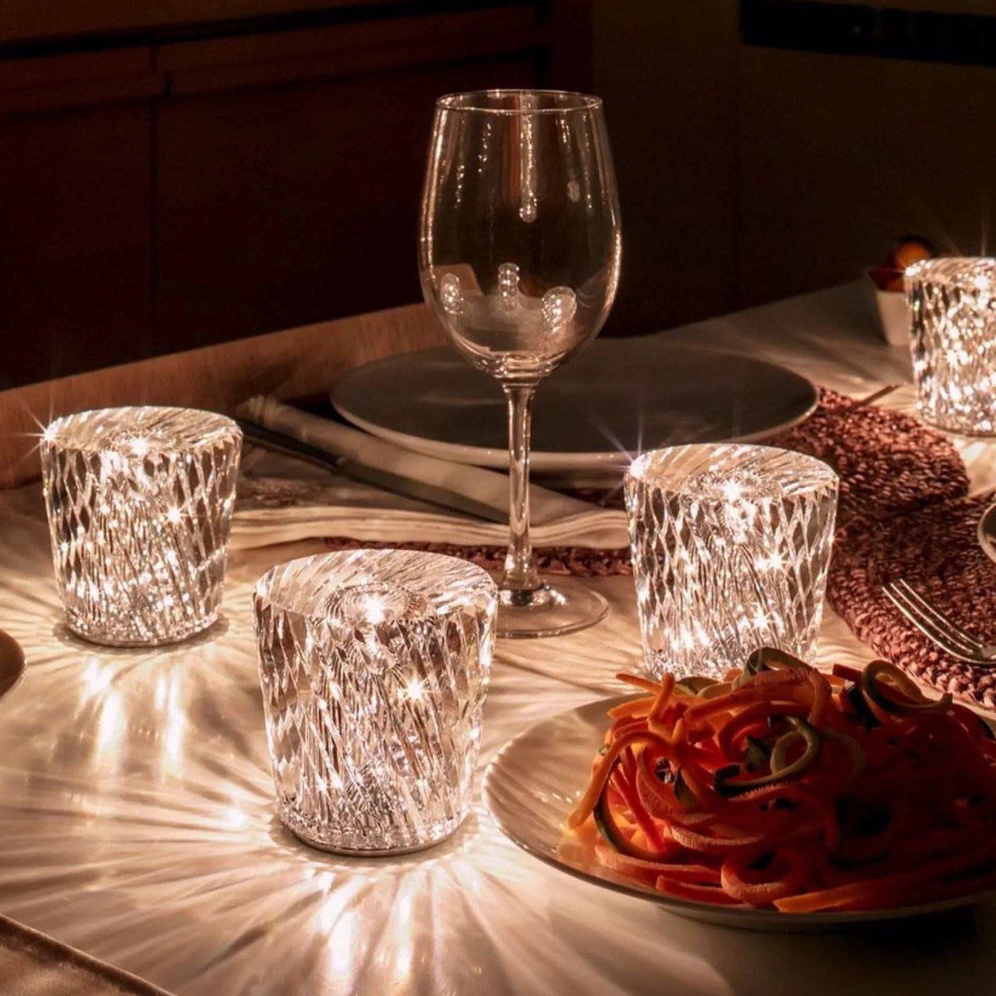 Luxury Rechargeable LED Crystal Table Lamp