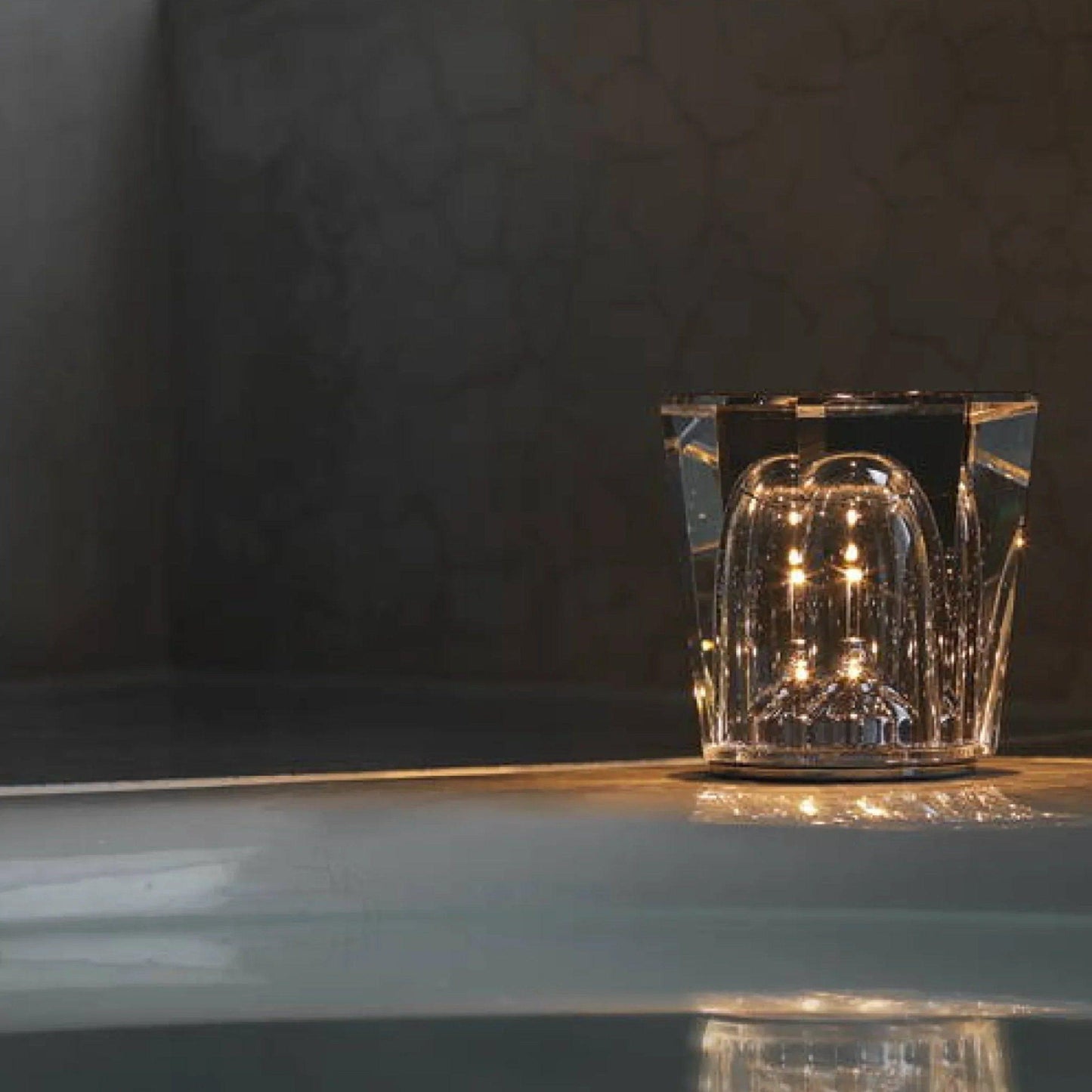 Rechargeable LED Crystal Table Lamp with Diamond Design