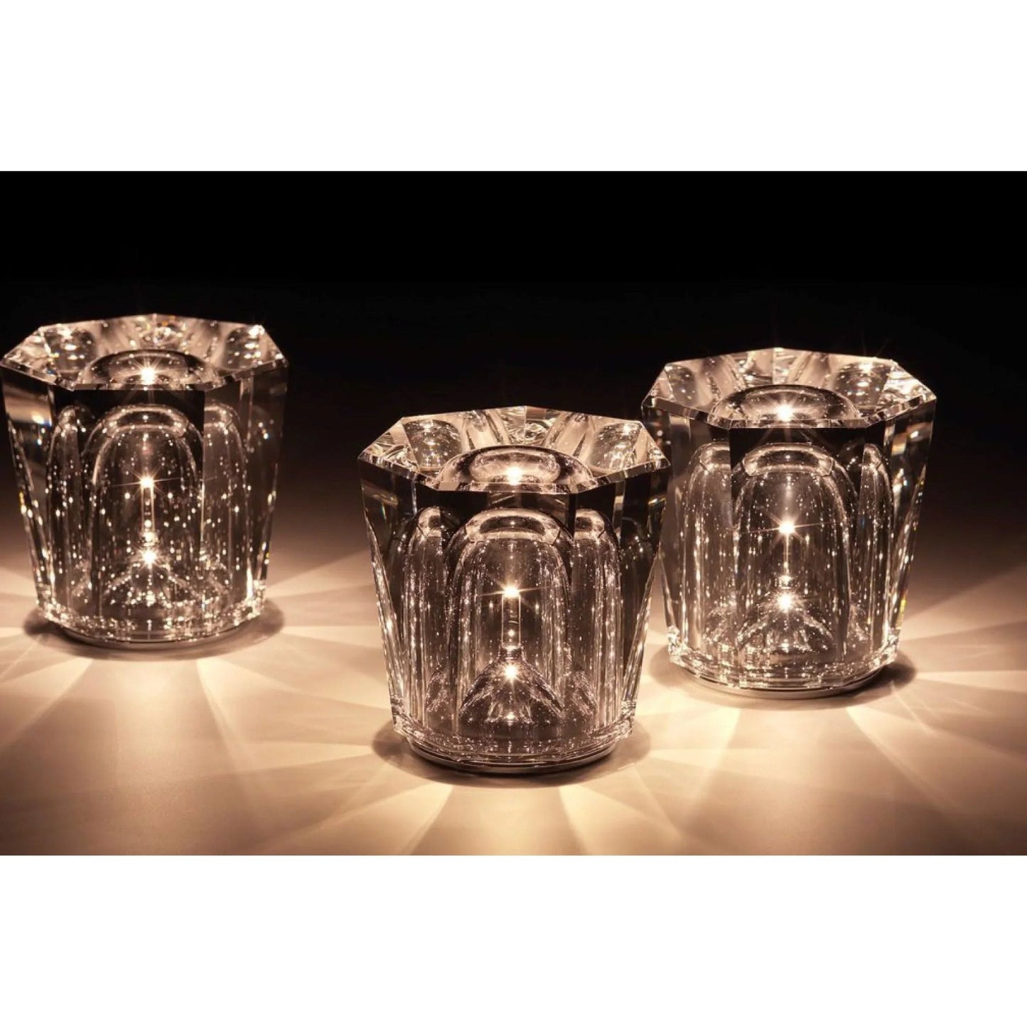 Rechargeable LED Crystal Table Lamp with Diamond Design