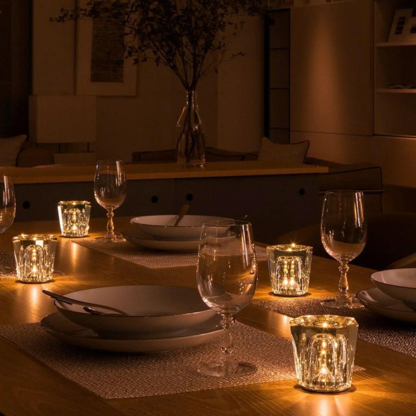 Luxury Rechargeable LED Crystal Table Lamp