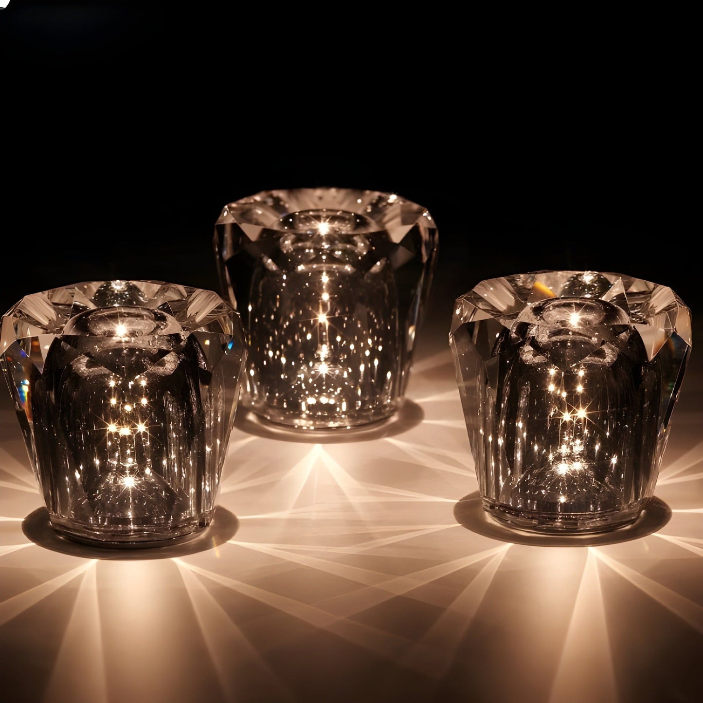 Luxury Rechargeable LED Crystal Table Lamp