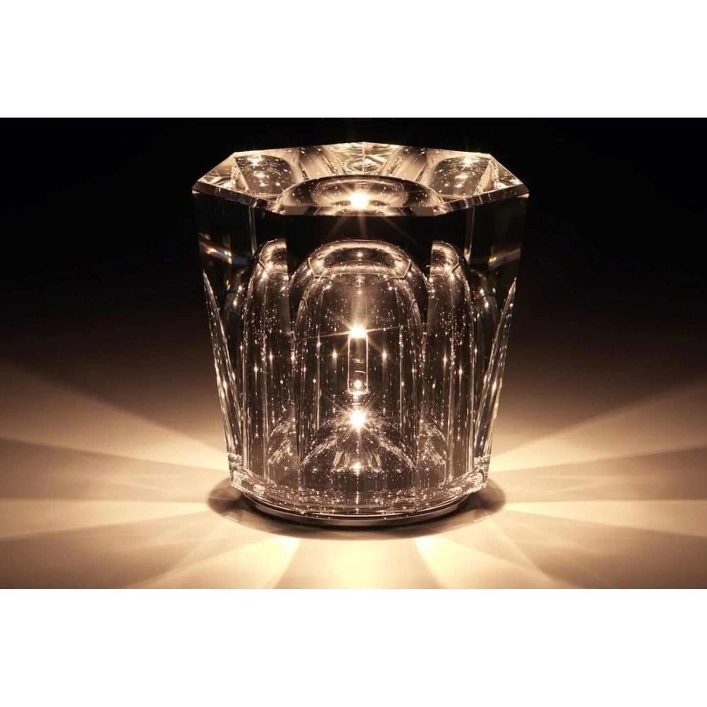 Rechargeable LED Crystal Table Lamp with Diamond Design
