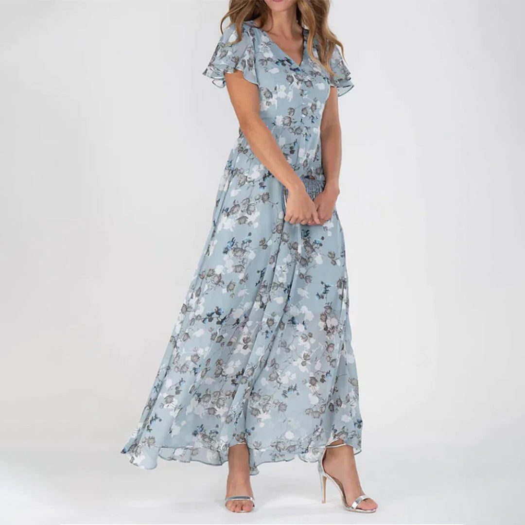 Floral Midi Dress with Flattering Fit