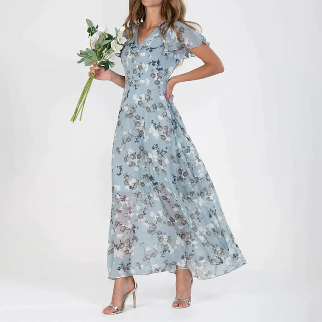 Floral Midi Dress with Flattering Fit