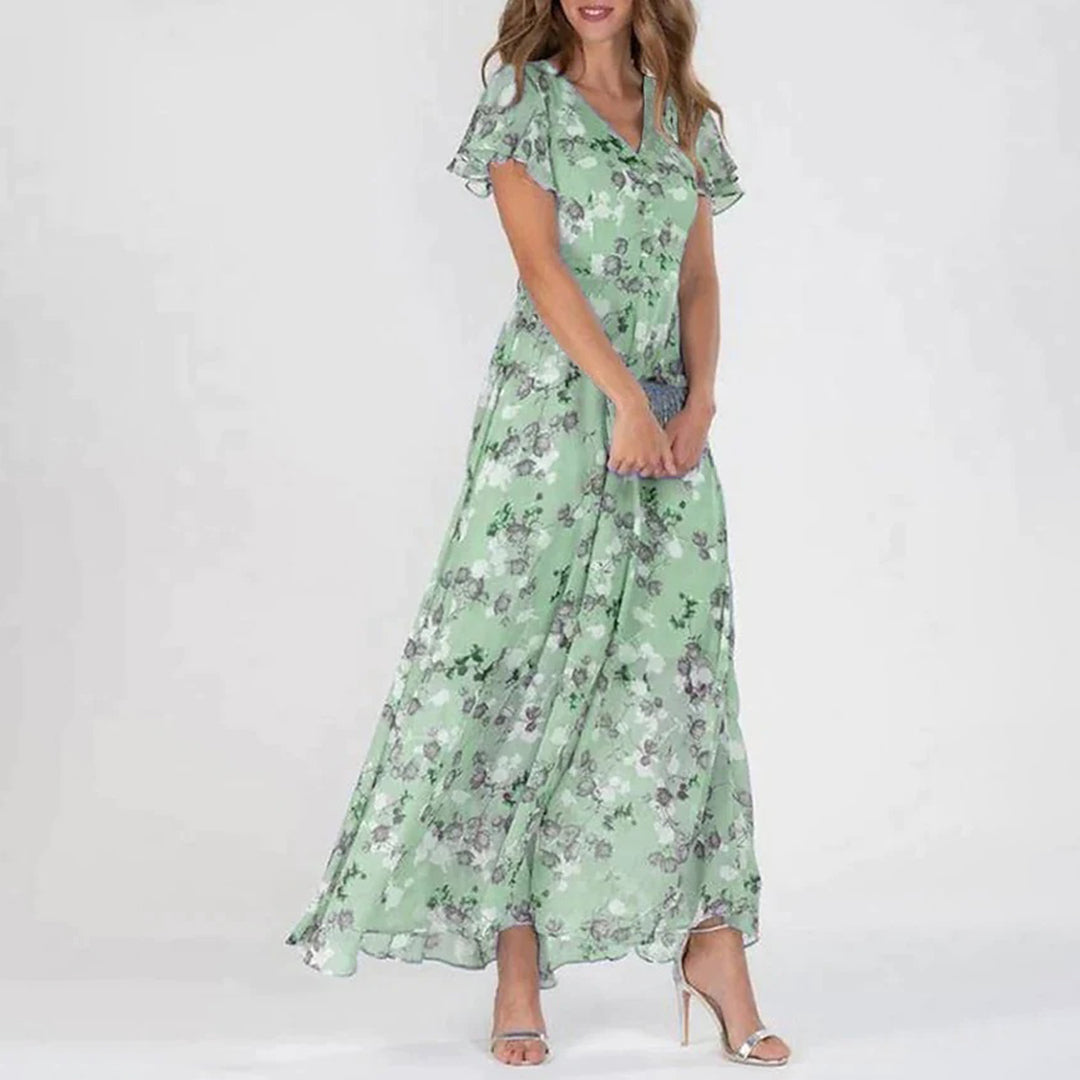 Floral Midi Dress with Flattering Fit