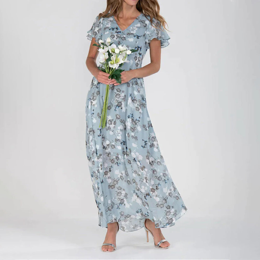 Floral Midi Dress with Flattering Fit