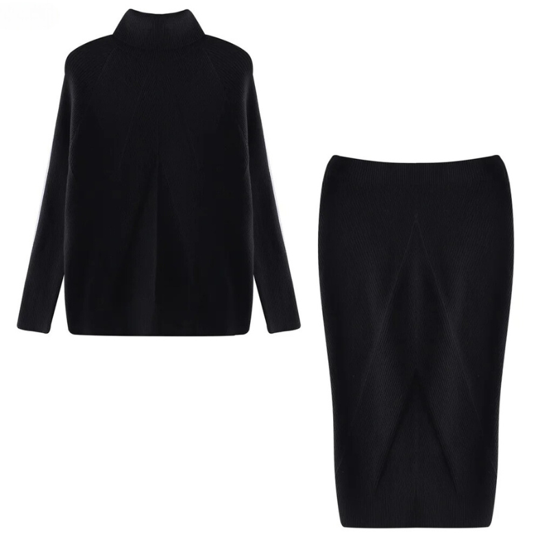 Elegant Turtleneck Knit Set for Women