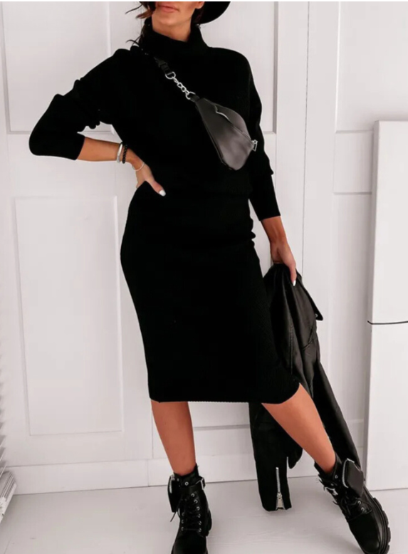 Elegant Turtleneck Knit Set for Women