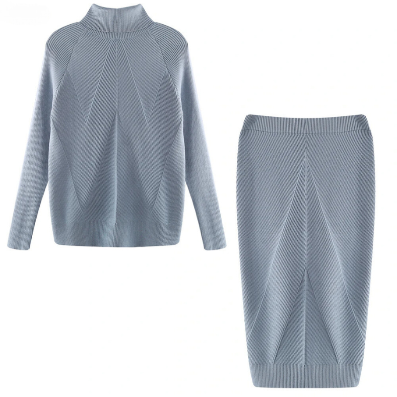 Elegant Turtleneck Knit Set for Women