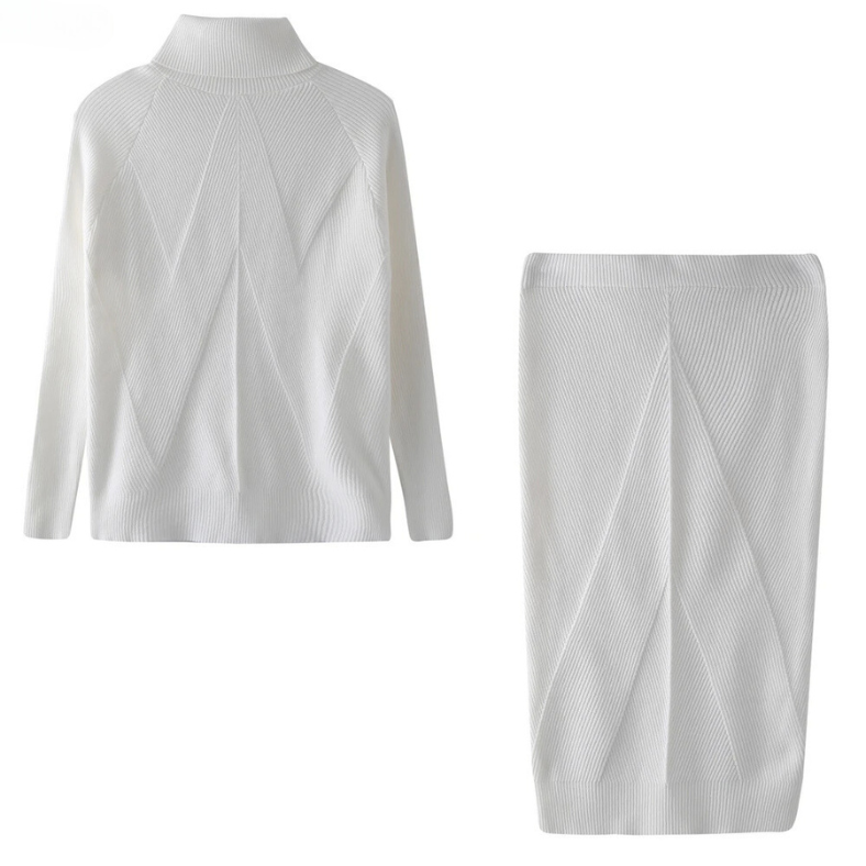 Elegant Turtleneck Knit Set for Women