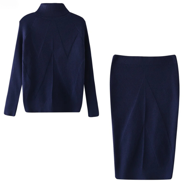Elegant Turtleneck Knit Set for Women