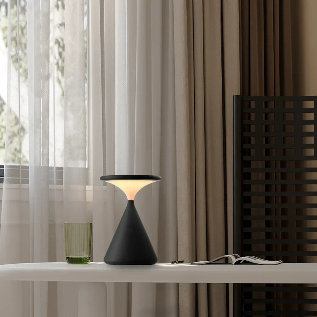 Wireless Hourglass Table Lamp with Warm Light