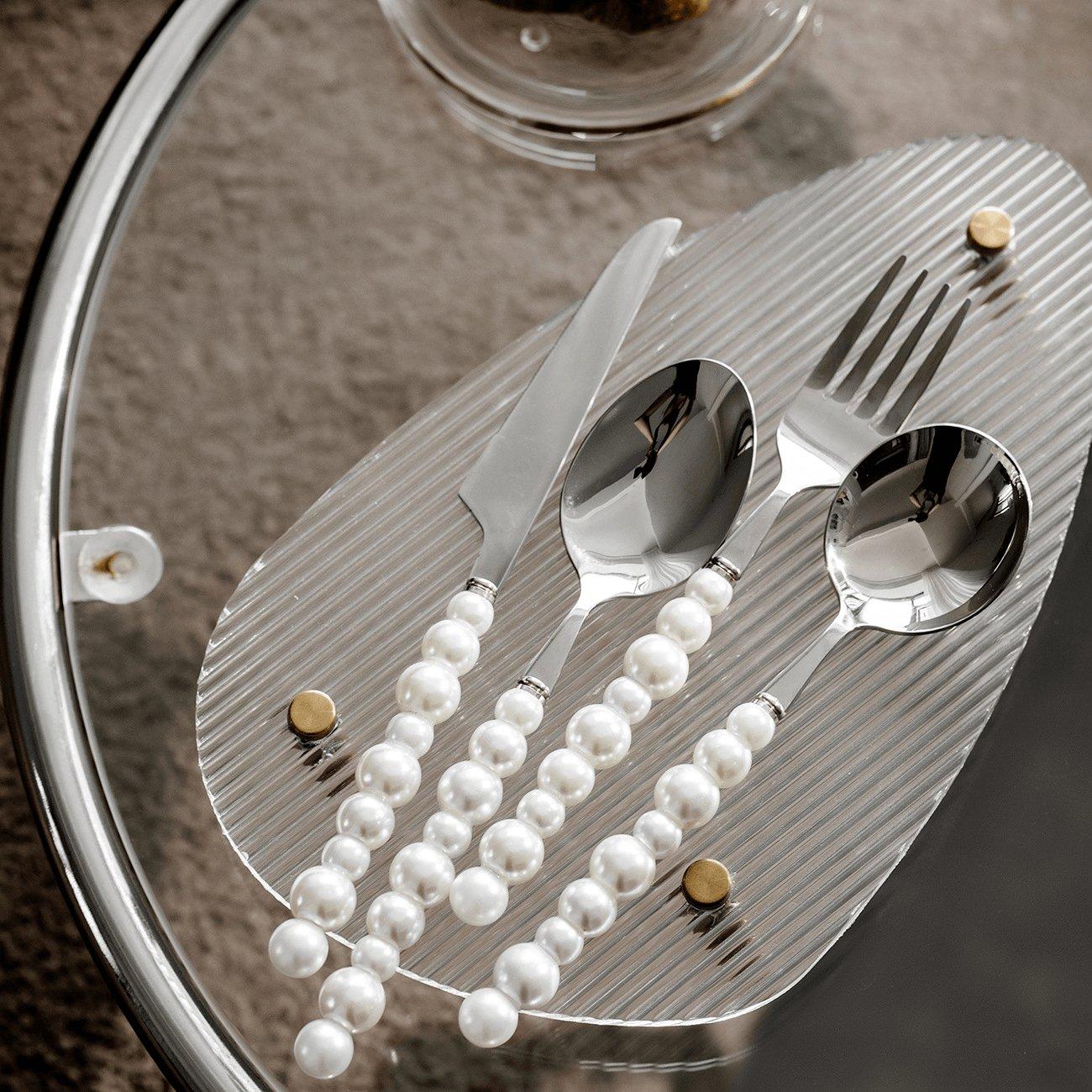 Pearl Handle Stainless Steel Cutlery Set