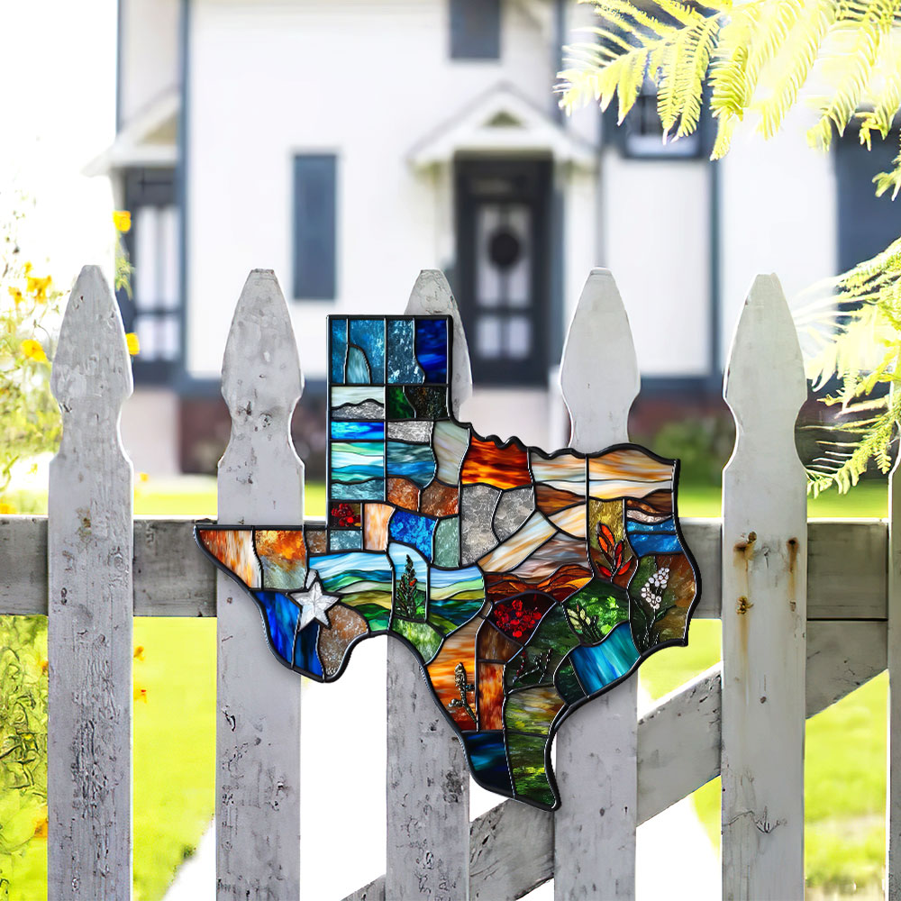 Texas Metal Map Wall Sign - Customizable Decor