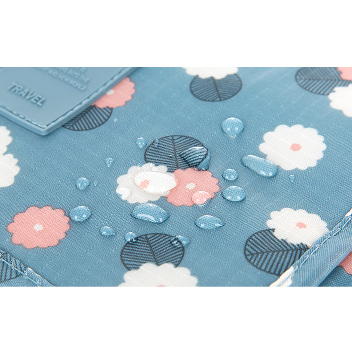 Compact Toiletry Organizer with Water-Resistant Design and Hanging Hook