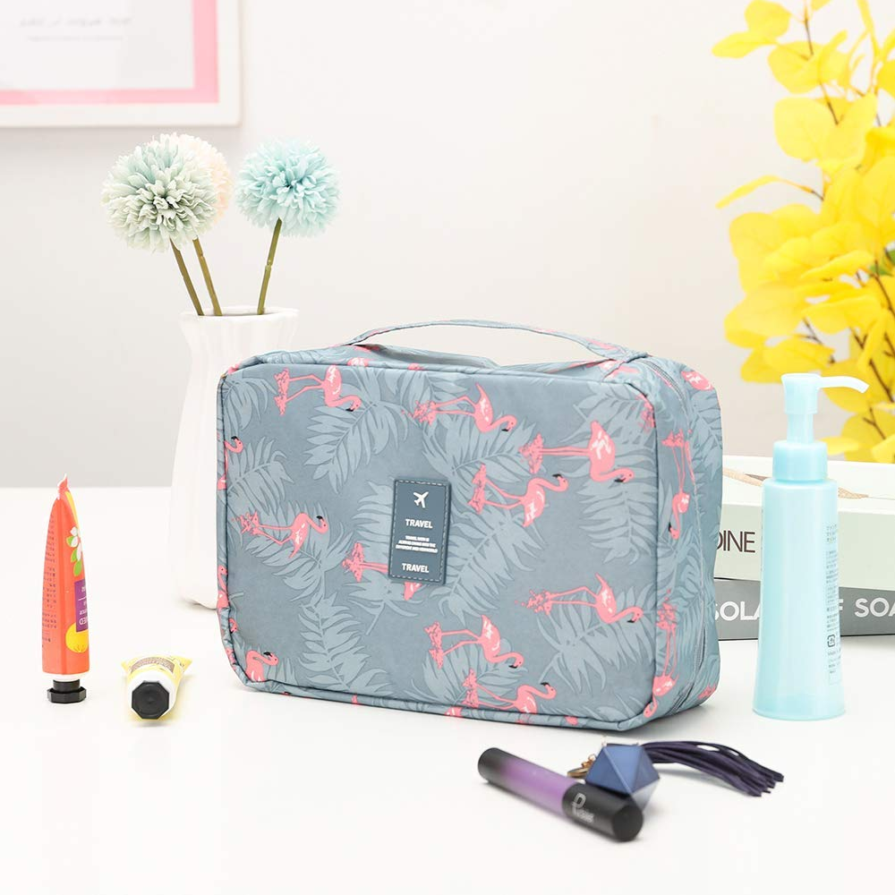 Compact Toiletry Organizer with Water-Resistant Design and Hanging Hook