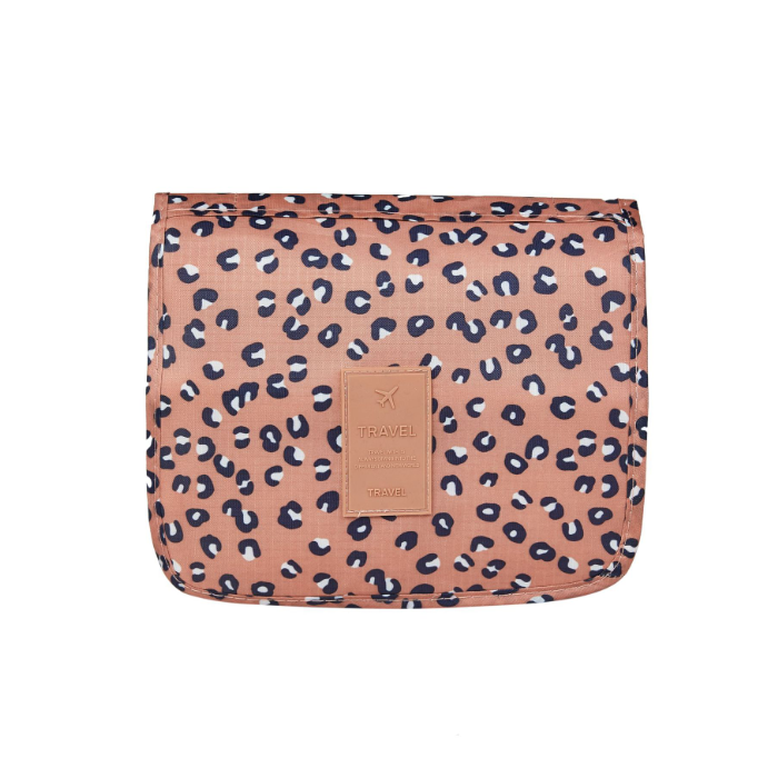 Compact Toiletry Organizer with Water-Resistant Design and Hanging Hook