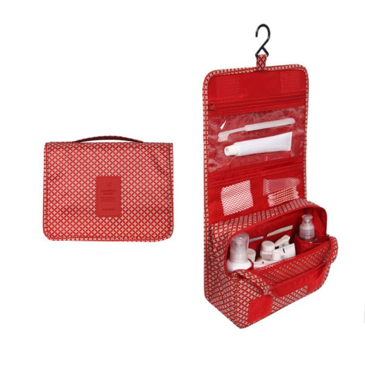 Compact Toiletry Organizer with Water-Resistant Design and Hanging Hook