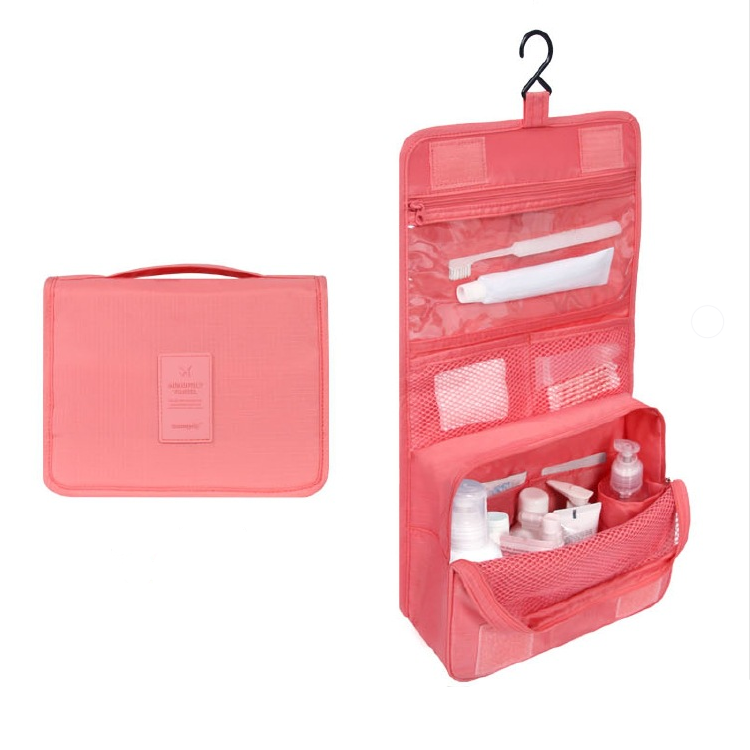 Compact Toiletry Organizer with Water-Resistant Design and Hanging Hook