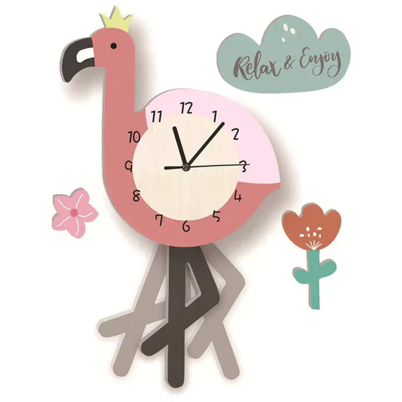 Cute Animal Wall Clock for Kids - ZooTime Design