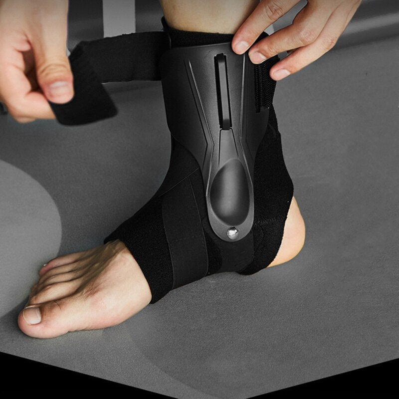 Adjustable Ankle Brace with X-Strap Stabilizers for Injury Prevention