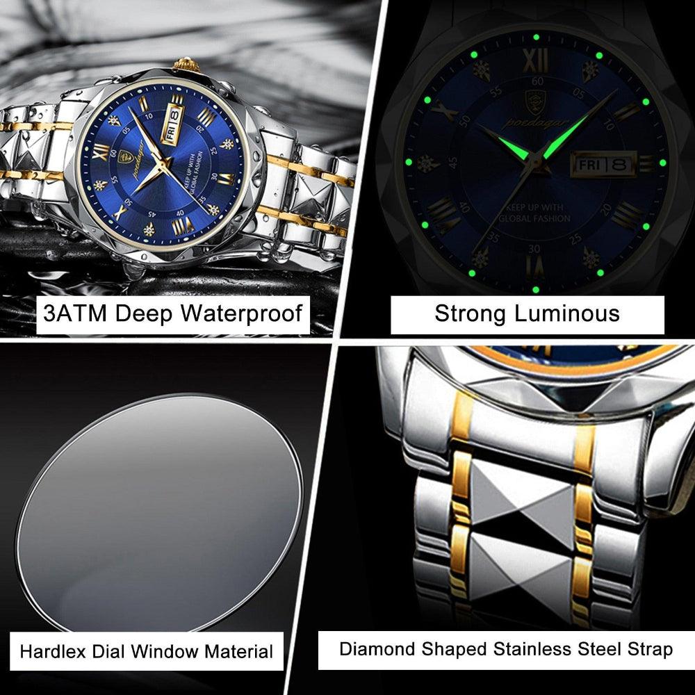 Elegant Men's Quartz Watch with Adjustable Strap