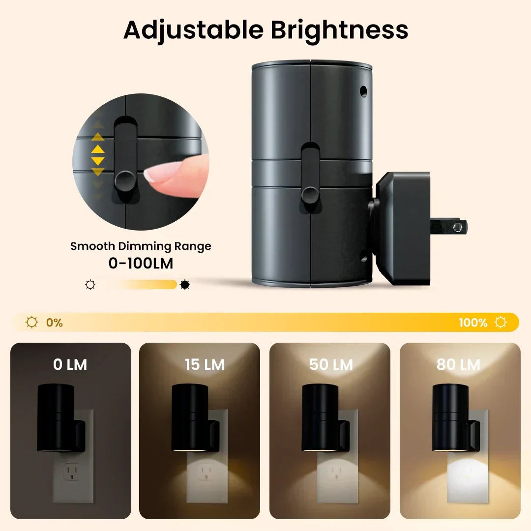 Dimmable Motion Sensor LED Night Light for Bedrooms and Hallways