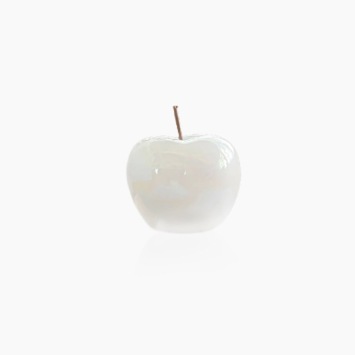 Translucent Apple Nightstand Lamp - Ceramic Table Lamp with LED Bulb