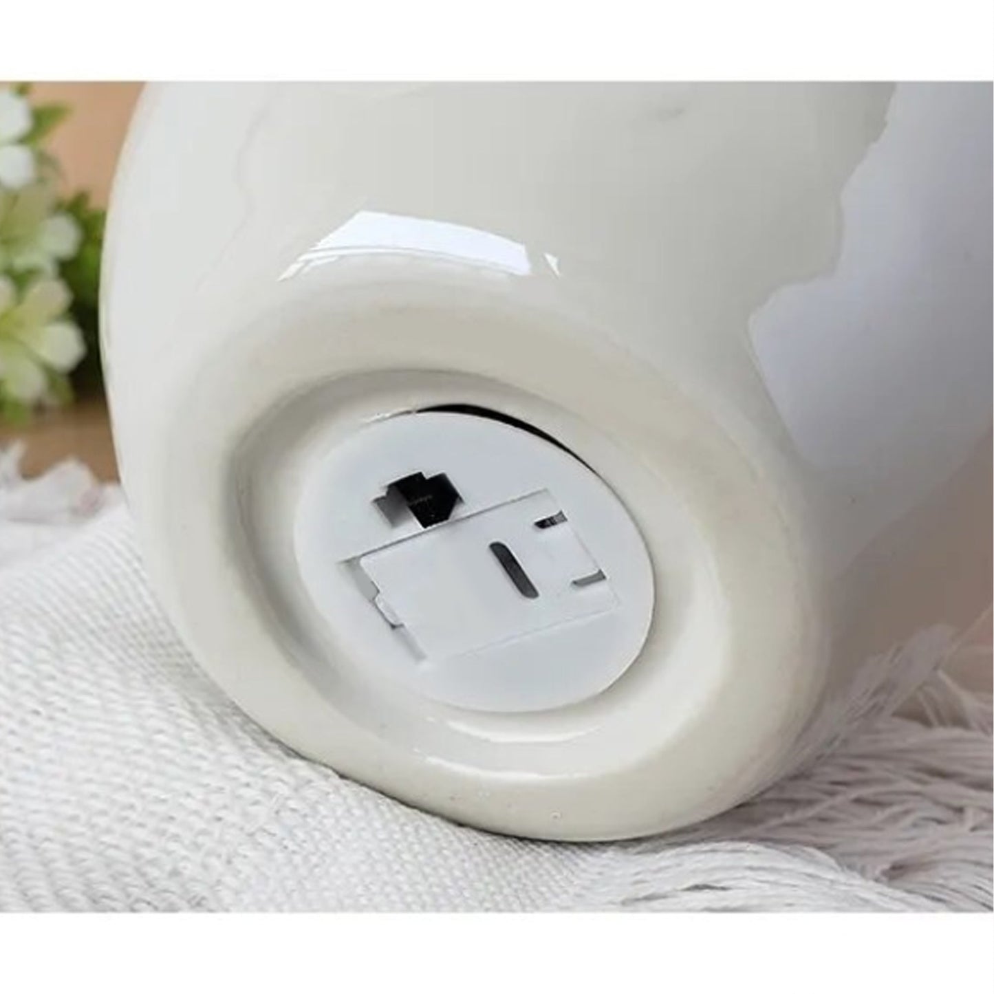 Translucent Apple Table Lamp with LED Bulb