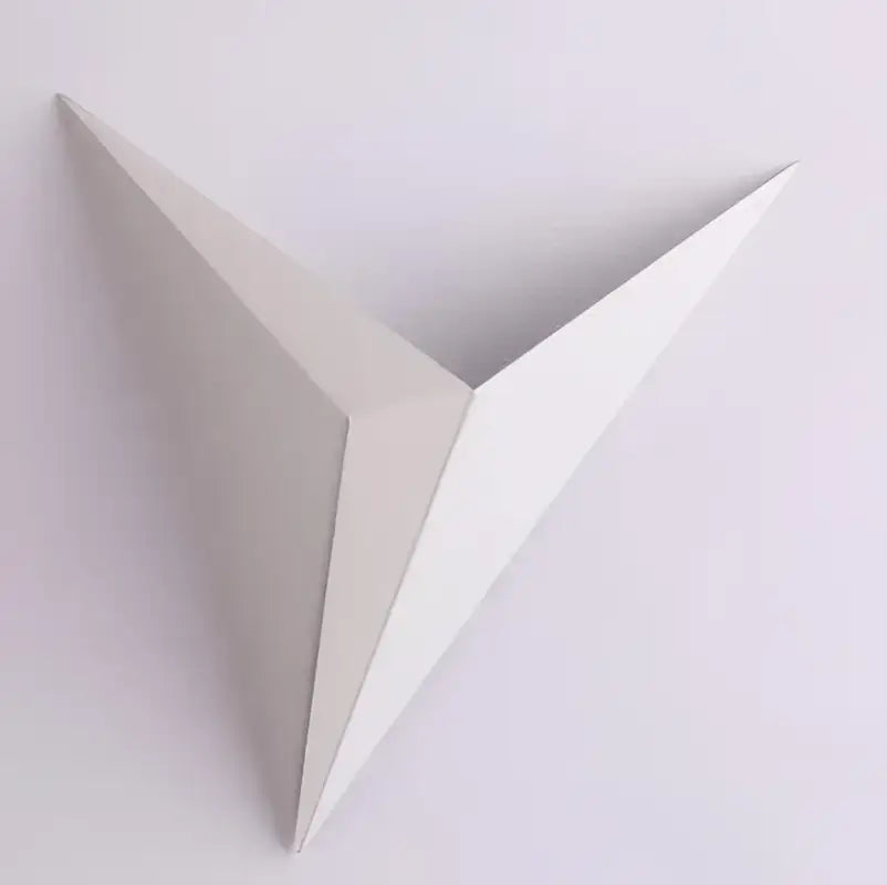 Triangular Geometric LED Wall Sconce in Black, White, or Gold