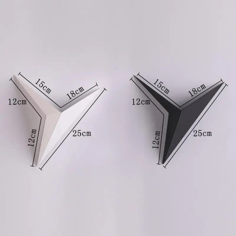 Triangular Geometric LED Wall Sconce in Black, White, or Gold