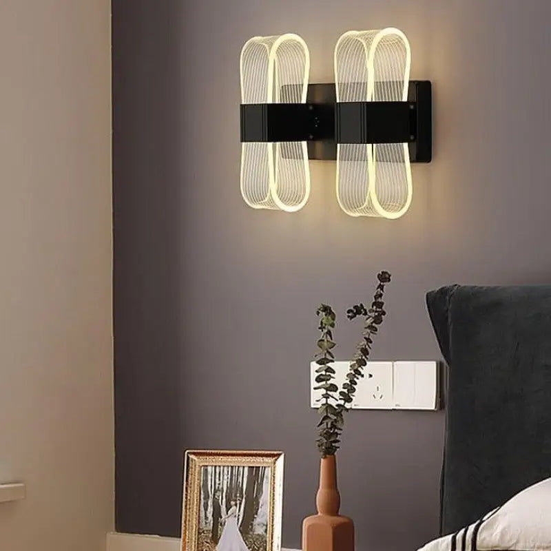 Modern LED Wall Light with Gold Accent and Soft Glow