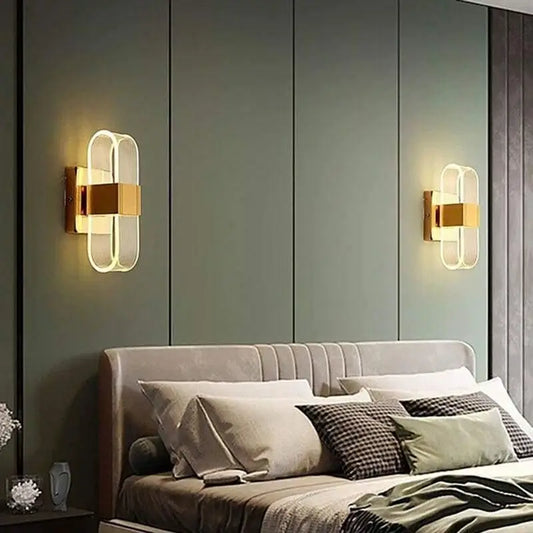 Modern LED Wall Light with Gold Accent and Soft Glow