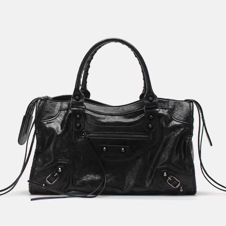 Spacious Modern Shoulder Bag with Stud Details
