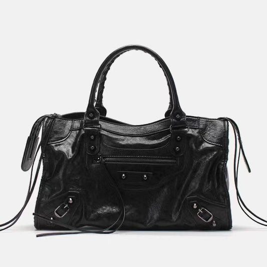 Spacious Modern Shoulder Bag with Stud Details