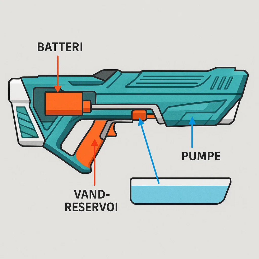Electric Water Gun with Long Range and Rechargeable Battery