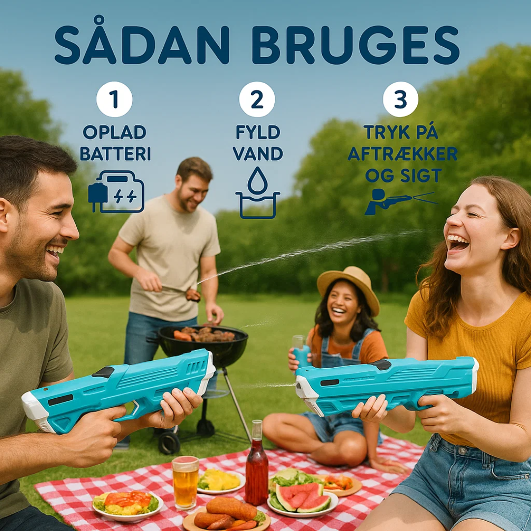 Electric Water Gun with Long Range and Rechargeable Battery