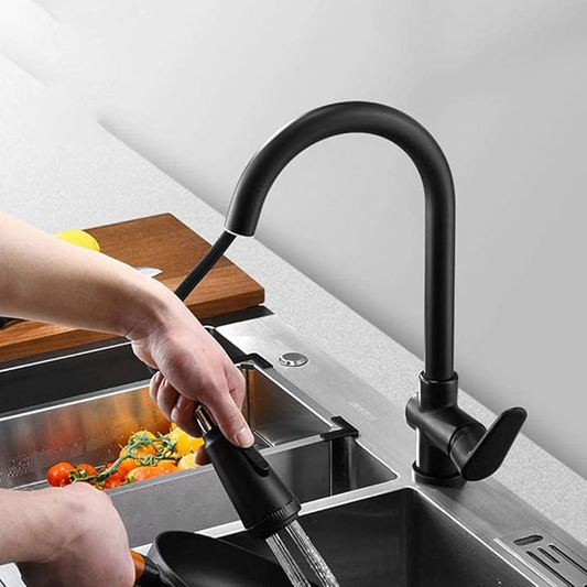 Pull-Out Spray Kitchen Faucet in Brushed Nickel or Matte Black