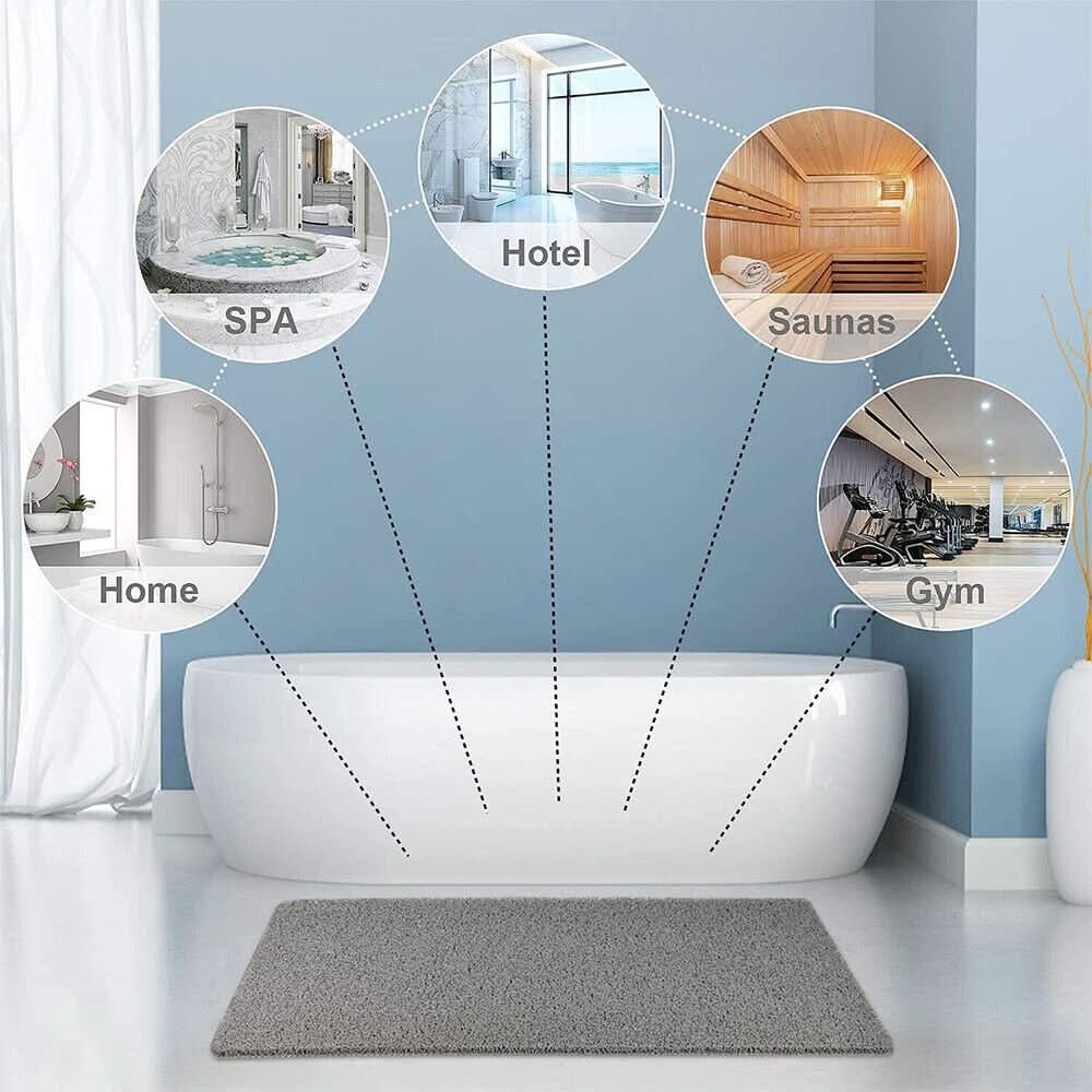 Quick-Dry Non-Slip Loofah Shower Mat