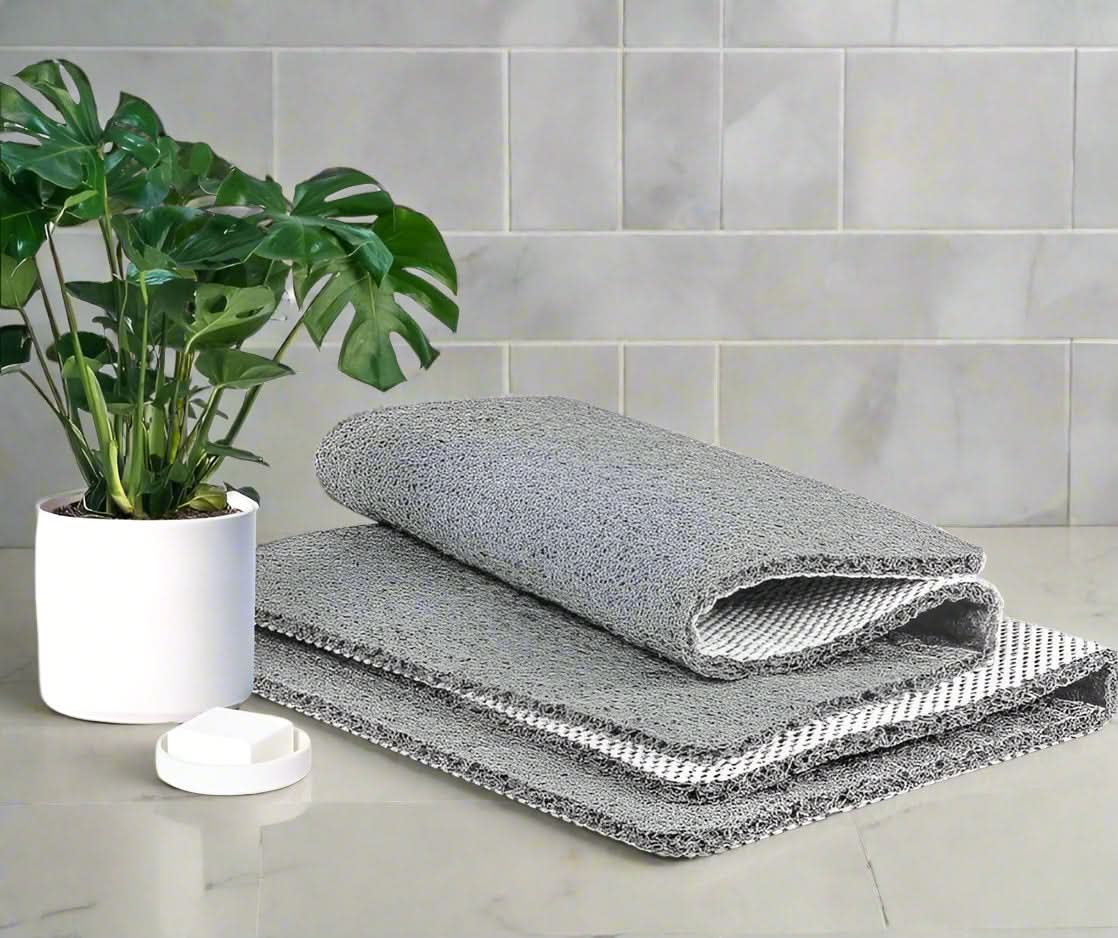 Quick-Dry Non-Slip Loofah Shower Mat