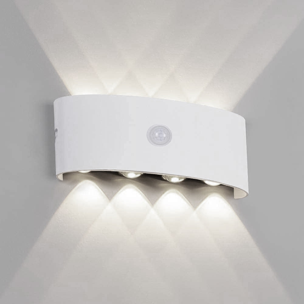 Modern LED Curved Wall Lamp - Indoor/Outdoor Energy-Efficient Lighting
