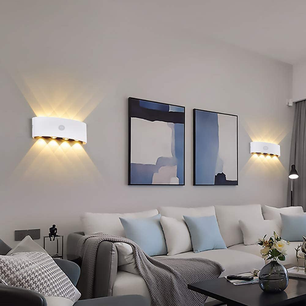 Modern LED Curved Wall Lamp - Indoor/Outdoor Energy-Efficient Lighting