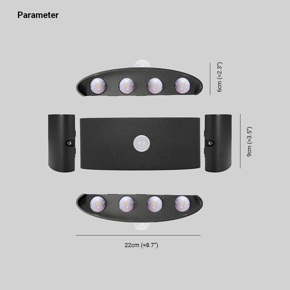 Modern LED Curved Wall Lamp - Indoor/Outdoor Energy-Efficient Lighting